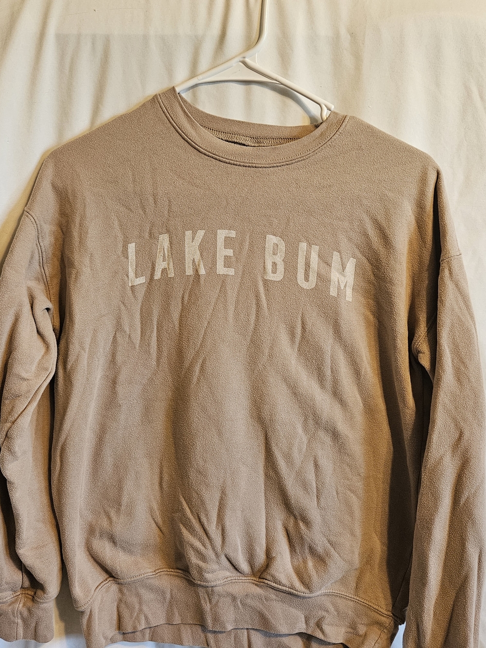 Lake Bum Crewneck Sweatshirt - Taupe SZ. S